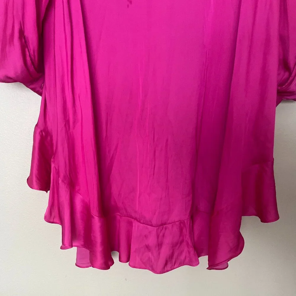 Zadig & Voltaire Ruins Satin Dress, high lowPink, Size Small EUC - Picture 11 of 14